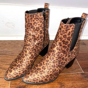 Express Cheetah Suede Boots